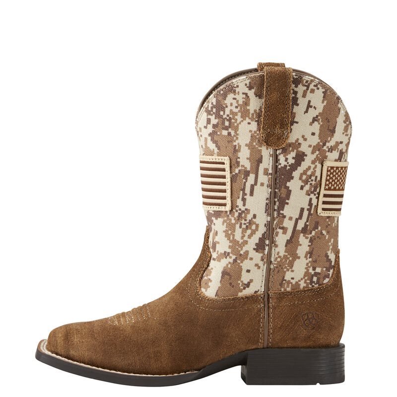 Ariat Western: Patriot Botas Western Niños - Marrones / Camuflaje (BXQFI6209)